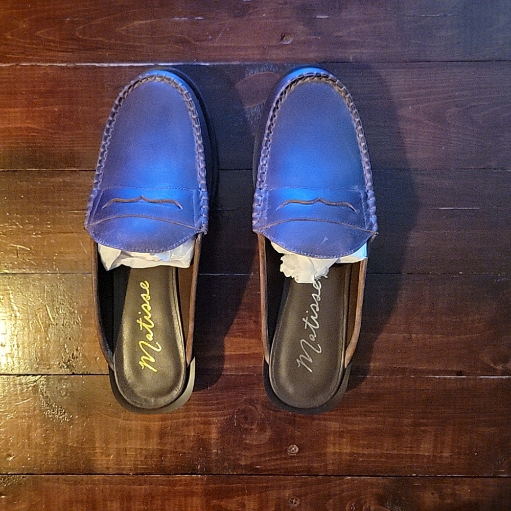Matisse × Anthropologie "Tasha" Mule Loafers Vintage Bourbon Size 9 - Picture 2 of 6